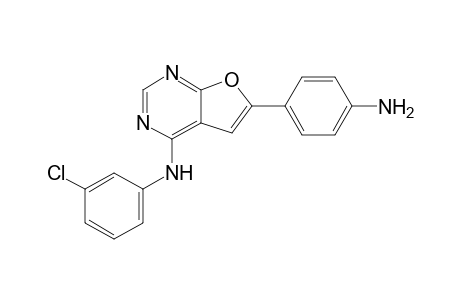 6-(4-aminophenyl)-N-(3-chlorophenyl)-4-furo[2,3-d]pyrimidinamine