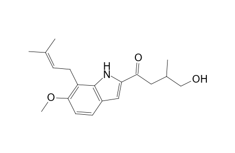 4-Hydroxy-1-[6-methoxy-7-(3-methyl-2-butenyl)-1H-indol-2-yl]-3-methyl-1-butanone