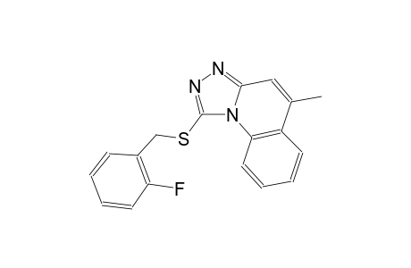 [1,2,4]triazolo[4,3-a]quinoline, 1-[[(2-fluorophenyl)methyl]thio]-5-methyl-