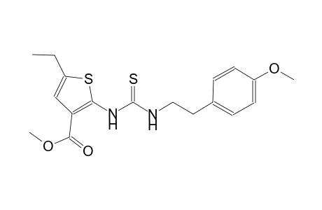 methyl 5-ethyl-2-[({[2-(4-methoxyphenyl)ethyl]amino}carbothioyl)amino]-3-thiophenecarboxylate