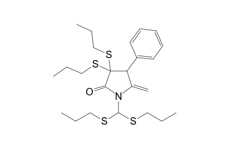 1-[bis(propylsulfanyl)methyl]-5-methylene-4-phenyl-3,3-bis(propylsulfanyl)pyrrolidin-2-one