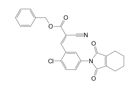 2-Propenoic acid, 3-[2-chloro-5-(1,3,4,5,6,7-hexahydro-1,3-dioxo-2H-isoindol-2-yl)phenyl]-2-cyano-, phenylmethyl ester