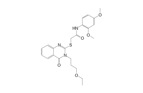acetamide, N-(2,4-dimethoxyphenyl)-2-[[3-(3-ethoxypropyl)-3,4-dihydro-4-oxo-2-quinazolinyl]thio]-