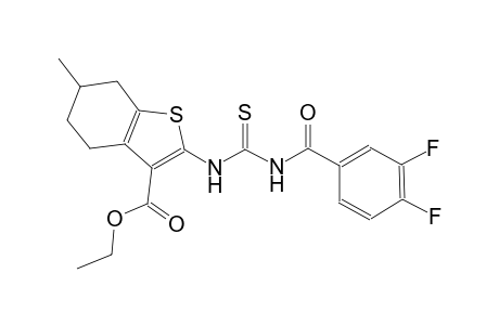 ethyl 2-({[(3,4-difluorobenzoyl)amino]carbothioyl}amino)-6-methyl-4,5,6,7-tetrahydro-1-benzothiophene-3-carboxylate