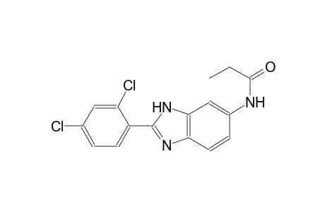 N-[2-(2,4-dichlorophenyl)-1H-benzimidazol-6-yl]propanamide