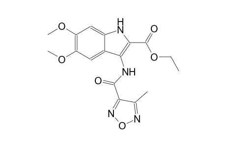 ethyl 5,6-dimethoxy-3-{[(4-methyl-1,2,5-oxadiazol-3-yl)carbonyl]amino}-1H-indole-2-carboxylate
