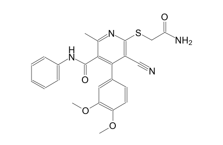 3-pyridinecarboxamide, 6-[(2-amino-2-oxoethyl)thio]-5-cyano-4-(3,4-dimethoxyphenyl)-2-methyl-N-phenyl-