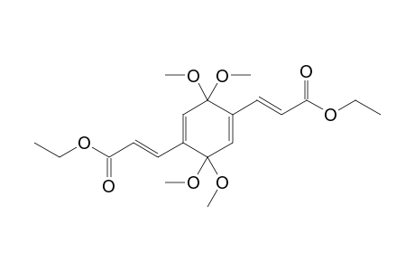 3,3,6,6-Tetramethoxy-1,4-bis[2'-(ethoxycarbonyl)ethenyl]cyclohexa-1,4-diene