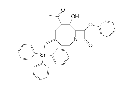 (Z)-6-Acetyl-7-hydroxy-4-(triphenylstannyl)methylene-9-phenoxy-1-azabicyclo[6.2.0]decan-10-one
