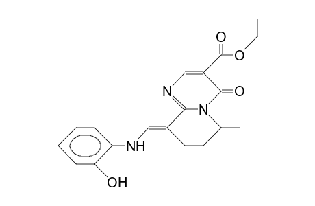 (E)-9-([2-Hydroxy-phenyl]-amino-methylene)-3-carboethoxy-6-methyl-6,7,8,9-tetrahydro-4H-pyrido(1,2-A)pyrimidin-4-one