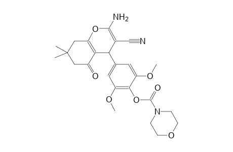 4-morpholinecarboxylic acid, 4-(2-amino-3-cyano-5,6,7,8-tetrahydro-7,7-dimethyl-5-oxo-4H-1-benzopyran-4-yl)-2,6-dimethoxyphenyl ester