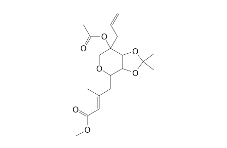 1,3-Dioxolo[4,5-c]pyran, tetrahydro-, 7-acetoxy-7-allyl-2,2-dimethyl-4-(3-methoxycarbonyl-2-methylallyl)-