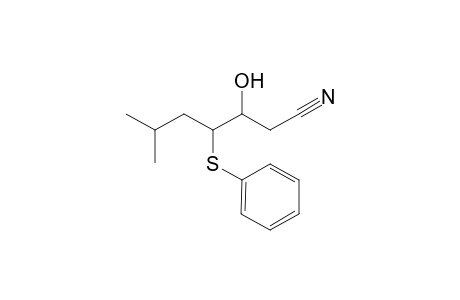 (3RS,4SR)-and(3RS,4RS)-3-Hydroxy-6-methyl-4-(phenylthio)heptanonitrile
