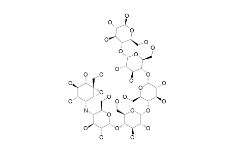 O-[4-DEOXY-4-(2,3-EPOXY-3-HYDROXYMETHYL-4,5,6-TRIHYDROXYCYCLOHEXANE-1-YL-AMINO)-ALPHA-D-GLUCOPYRANOSYL]-(1->4)-O-ALPHA-D-GLUCOPYRANOSYL-(1->4)-ALPHA-D-GLUCOPYR