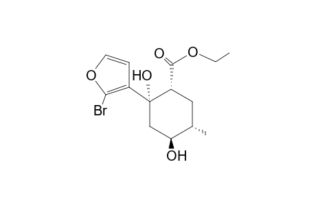 (1R,2S,4S,5S)-2-(2-Bromo-furan-3-yl)-2,4-dihydroxy-5-methyl-cyclohexanecarboxylic acid ethyl ester