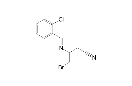 (E)-4-Bromo-3-{[(2-chlorophenyl)methylene]amino}butanenitrile