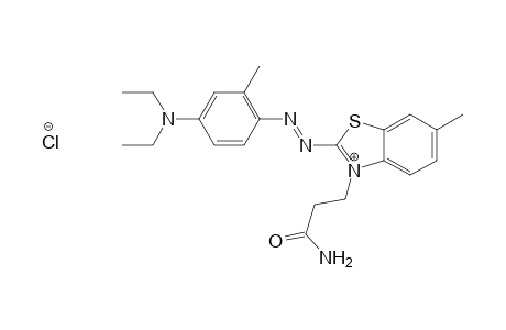 Benzothiazolium, 3-(3-amino-3-oxopropyl)-2-[[4-(diethylamino)-2-methylphenyl]azo]-6-methyl-, chloride