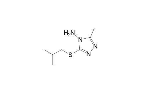 3-Methyl-5-(2-methylallylsulfanyl)-1,2,4-triazol-4-amine