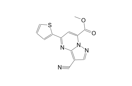 pyrazolo[1,5-a]pyrimidine-7-carboxylic acid, 3-cyano-5-(2-thienyl)-, methyl ester