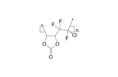 Poly(trifluorochloroethylene-co-vinylene carbonate)