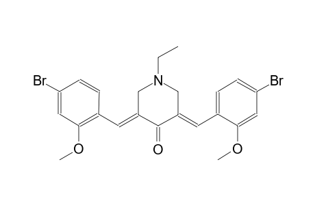 4-piperidinone, 3,5-bis[(4-bromo-2-methoxyphenyl)methylene]-1-ethyl-, (3E,5E)-