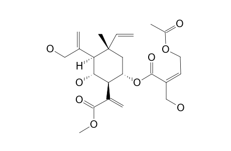 METHYL_8-ALPHA-(Z-2-HYDROXYMETHYL-4-ACETOXYBUT-2-ENOYLOXY)-6-ALPHA,15-DIHYDROXYELEMA-1,3,11-(13)-TRIEN-12-OATE