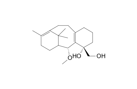 3,8-Dihydro-4.alpha.-hydroxy-4.beta.-hydroxymethyl-2.alpha.-methoxy-12,15,15-trimethyltricyclo[9.3.1.0(3,8)]pentadec-11-ene