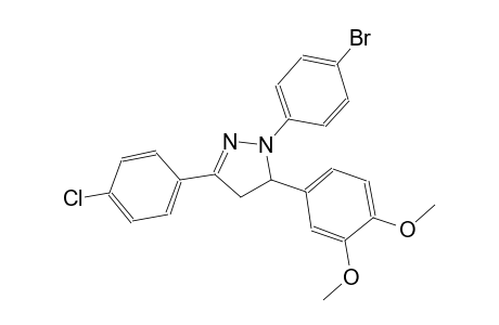 1H-pyrazole, 1-(4-bromophenyl)-3-(4-chlorophenyl)-5-(3,4-dimethoxyphenyl)-4,5-dihydro-