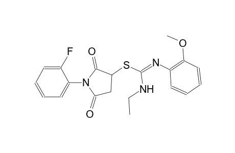 carbamimidothioic acid, N'-[(E)-ethyl]-N-(2-methoxyphenyl)-, 1-(2-fluorophenyl)-2,5-dioxo-3-pyrrolidinyl ester