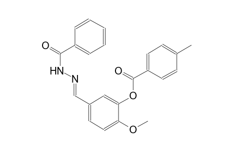 5-[(E)-(benzoylhydrazono)methyl]-2-methoxyphenyl 4-methylbenzoate