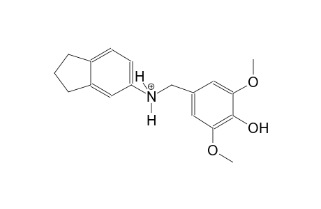 N-(4-hydroxy-3,5-dimethoxybenzyl)-5-indanaminium