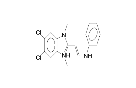 1,3-diethyl-5,6-dichloro-2-(2-phenylaminoethenyl)benzimidazole