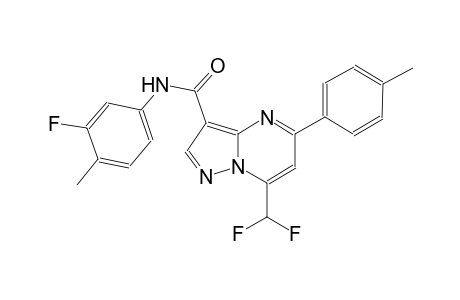 7-(difluoromethyl)-N-(3-fluoro-4-methylphenyl)-5-(4-methylphenyl)pyrazolo[1,5-a]pyrimidine-3-carboxamide