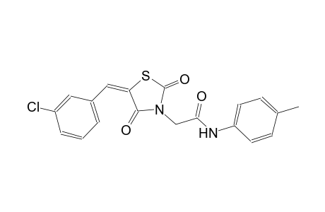 2-[(5E)-5-(3-chlorobenzylidene)-2,4-dioxo-1,3-thiazolidin-3-yl]-N-(4-methylphenyl)acetamide