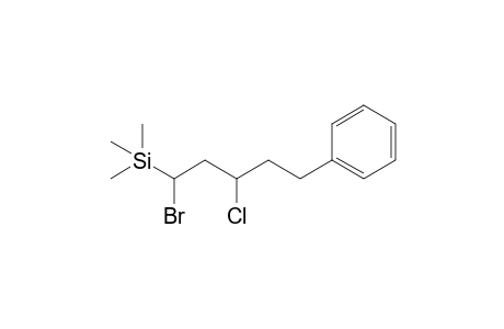 5-Phenyl-3-chloro-1-(trimethylsilyl)-1-bromopentane