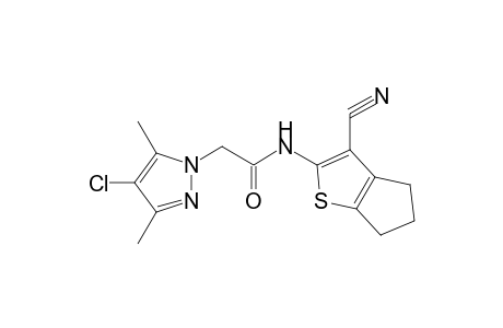 1H-Pyrazole-1-acetamide, 4-chloro-N-(3-cyano-5,6-dihydro-4H-cyclopenta[b]thiophen-2-yl)-3,5-dimethyl-