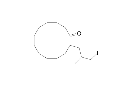 2-(3'-Iodo-2'R-methyl-1'-propyl)cyclododecaone