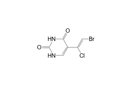 2,4(1H,3H)-Pyrimidinedione, 5-(2-bromo-1-chloroethenyl)-