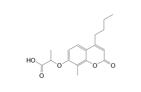 propanoic acid, 2-[(4-butyl-8-methyl-2-oxo-2H-1-benzopyran-7-yl)oxy]-