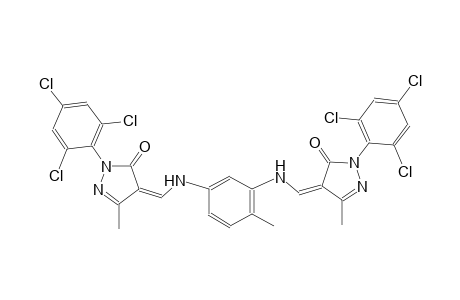 (4Z)-5-methyl-4-{[2-methyl-5-({(Z)-[3-methyl-5-oxo-1-(2,4,6-trichlorophenyl)-1,5-dihydro-4H-pyrazol-4-ylidene]methyl}amino)anilino]methylene}-2-(2,4,6-trichlorophenyl)-2,4-dihydro-3H-pyrazol-3-one