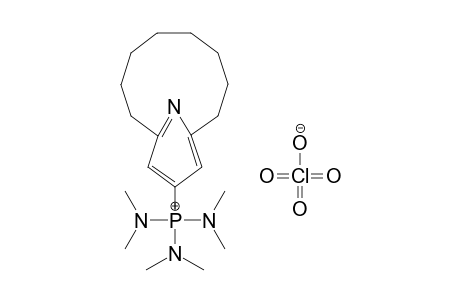 (14-azabicyclo[8.3.1]pentadeca-1(14),10,12-trien12-yl)tris(dimethylamino)phosphonium perchlorate