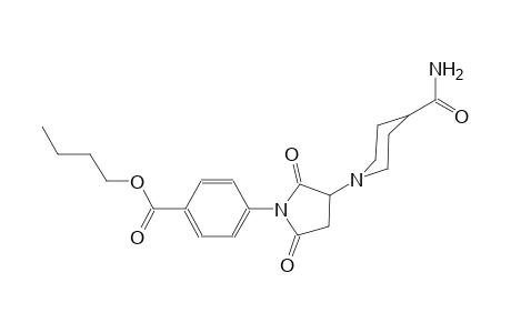 benzoic acid, 4-[3-[4-(aminocarbonyl)-1-piperidinyl]-2,5-dioxo-1-pyrrolidinyl]-, butyl ester
