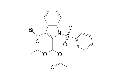 3-Bromomethyl-2-di(acetoxy)methyl-1-phenylsulfonylindole