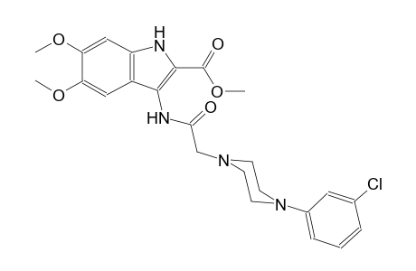 methyl 3-({[4-(3-chlorophenyl)-1-piperazinyl]acetyl}amino)-5,6-dimethoxy-1H-indole-2-carboxylate