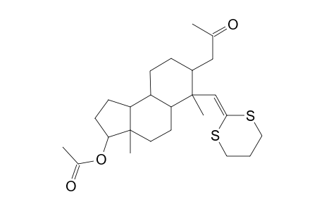 6-(1,3-Dithian-2-ylidenemethyl)-3a,6-dimethyl-7-(2-oxopropyl)dodecahydro-1H-cyclopenta[a]naphthalen-3-yl acetate