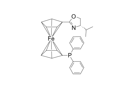 1-Diphenylphosphino-1'-[<R>-4-isopropyl-2,5-oxazolinyl]-ferrocene