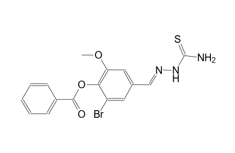 4-{(E)-[(aminocarbothioyl)hydrazono]methyl}-2-bromo-6-methoxyphenyl benzoate