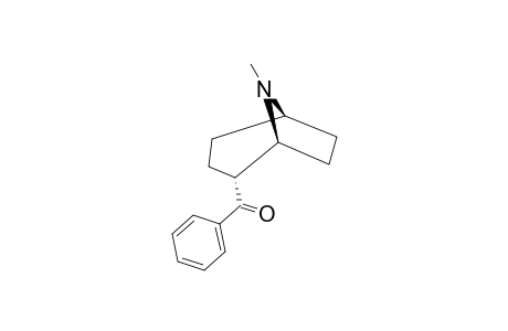 (+)-FERRUGINE;2-ALPHA-BENZOYL-TROPANE