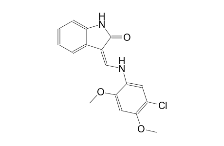 (3Z)-3-[(5-chloro-2,4-dimethoxyanilino)methylene]-1,3-dihydro-2H-indol-2-one