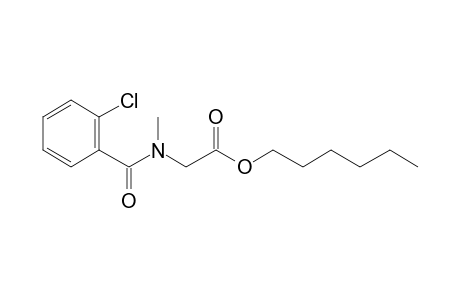 Sarcosine, N-(2-chlorobenzoyl)-, hexyl ester